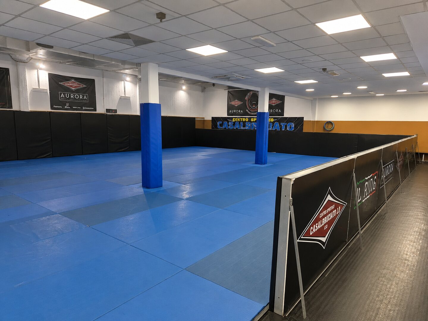 Tatami della palestra Aurora MMA in Via degli Alberini a Roma